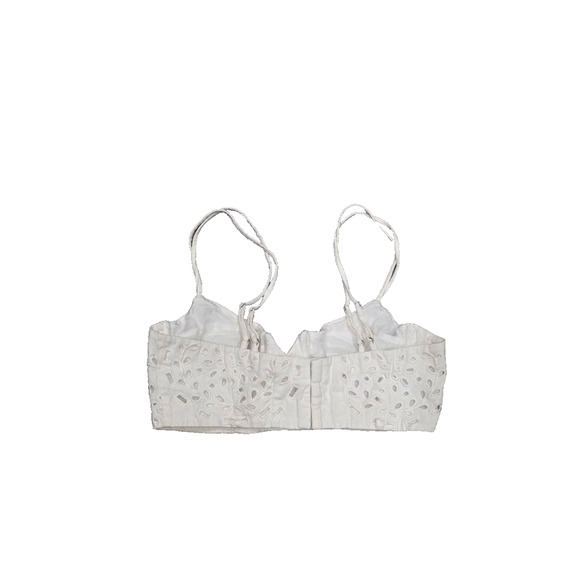 Anthropologie lTularosa Valentina babydoll eyelet Y2K Bra Top White S A003790 - Picture 9 of 10